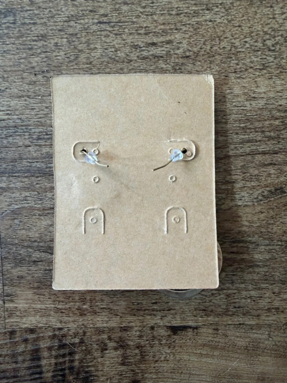 Plunder Gold Hammered Hoop Earrings with White Marble Squares